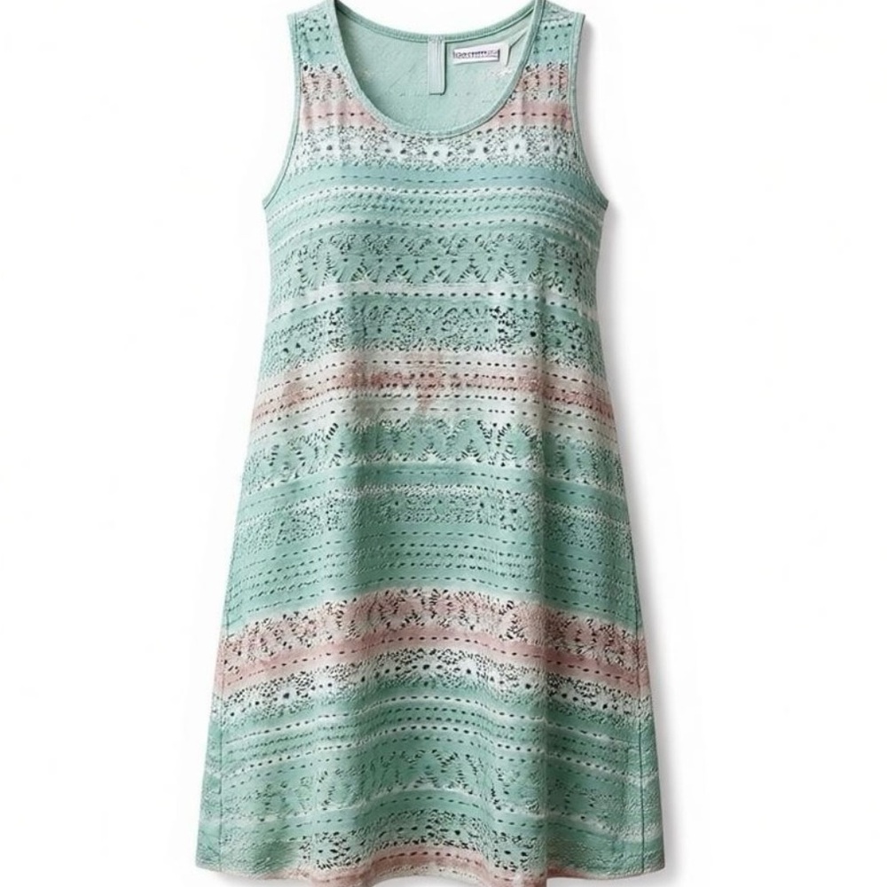 Sleeveless Pastel Lace A-Line Dress XXL By Cloth & Portrait - Picture 1 of 6